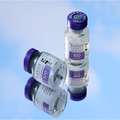 Botox bottles with reflection